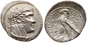 Phoenicia, Tyre. Silver 1/2 Shekel (7.02 g), ca. 126/5 BC-AD 65/6. EF
