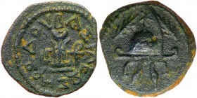 Judaea, Herodian Kingdom. Herod I. ﾒ 8 Prutot (6.15 g), 40 BCE-4 CE. VF
