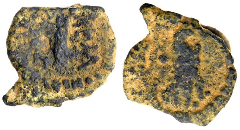 Judaea, Herodian Kingdom. Herod I. &AElig; Lepton (0.93 g), 40 BCE.-4 CE. Jerusa...