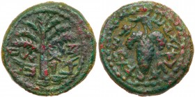 Judaea, Bar Kokhba Revolt. ﾒ Small Bronze (6.30 g), 132-135 CE. VF