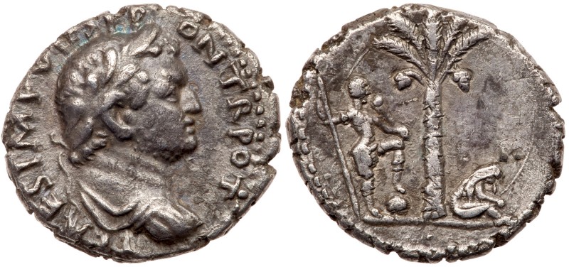 Titus. Silver Denarius (3.28 g), as Caesar, AD 69-79. Judaea Capta type. Antioch...