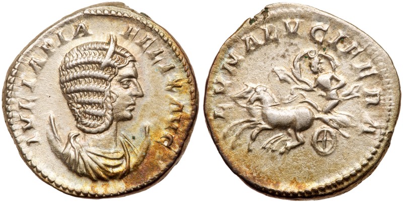 Julia Domna. Silver Antoninianus (5.53 g), Augusta, AD 193-217. Rome, under Cara...