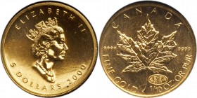 Canada. 5 Dollars, 2000. BU