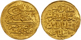 Egypt. New Ashrafi, 1106AH. EF