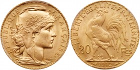 France. 20 Francs, 1912. PCGS MS65