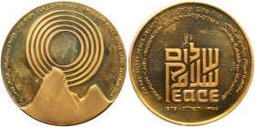 Israel. Israel-Egypt Peace Treaty Set: State Medals in Gold, Silver, Nickel and Bronze, 1979. BU