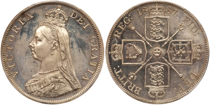 Great Britain. Proof Double Florin of Four Shillings, 1887. S.3923; KM-763; ESC-...