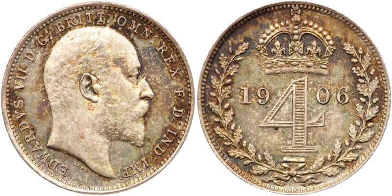 Great Britain. Maundy Fourpence, 1906. Edward VII. Exceptionally nice. Brilliant...