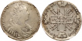 Russia. Rouble, 1729. NGC F
