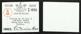 Keeling Cocos. British Administration. 1902 1/2 Rupee