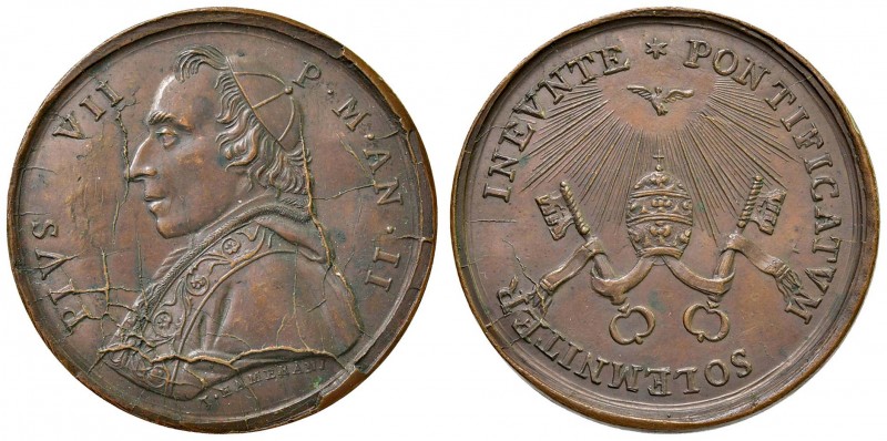 Pio VII (1800-1823)- Medaglia 1801 Anno II -Patr. 7 19,70 grammi. Probabile rico...