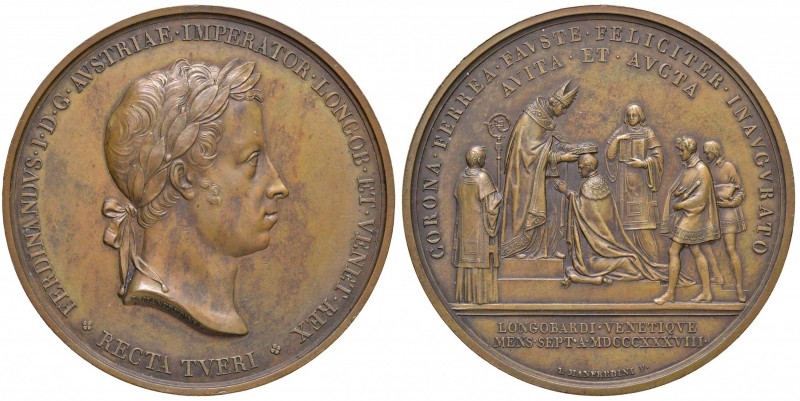 Ferdinando I - Medaglia 1838 - 69,75 grammi. Opus Manfredini.
SPL+