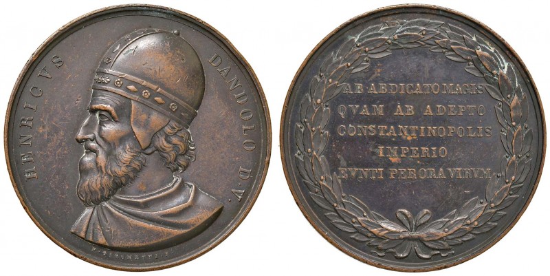 Enrico Dandolo - Medaglia 1840 - 48,11 grammi. Opus Girometti. Colpetti al bordo...
