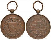 Roma - Medaglia a ricordo della liberazione di Roma 1870 - 16,00 grammi. Opus Moscetti. Colpetti al bordo.
qSPL