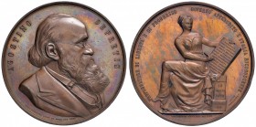 Agostino Deprestis - Medaglia 1884 - 106,69 grammi. Opus Vagnetti. Colpetti al bordo.
qFDC