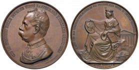 Umberto I - Medaglia 1884 pellegrinaggio alla tomba - 157,14 grammi. Opus Vagnetti.
QFDC-FDC
