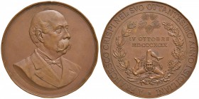 Francesco Crispi - Medaglia 1899 - 118,09 grammi. Opus Farnesi. Colpi al bordo.
qSPL