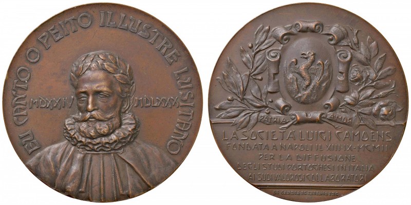 Luigi Comoens - Medaglia 1902 - 106,00 grammi. Opus De Candia. Colpetti al bordo...