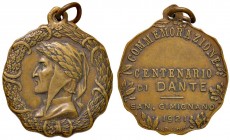 Dante - Medaglia commemorativa 1921 - 7,50 grammi. Opus Picchiani.
SPL