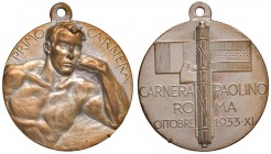 Primo Carnera - Medaglia commemorativa 1933 - 8,27 grammi. In metallo argentato. Minimo colpetto.
SPL-FDC