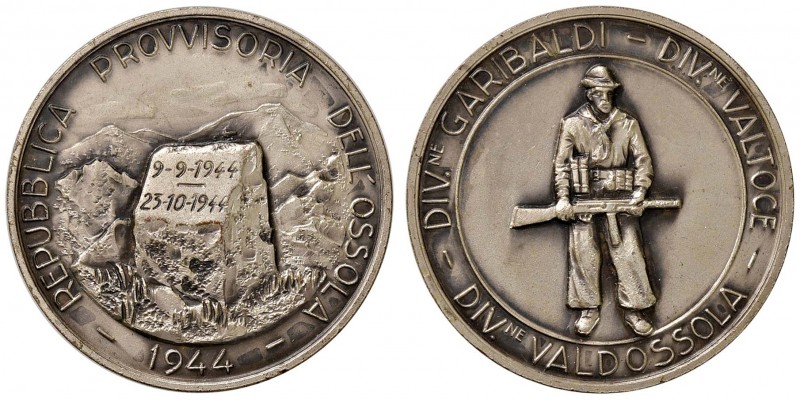 Val d'Ossola - Medaglia commemorativa 1944 - 20,75 grammi. In metallo argentato....