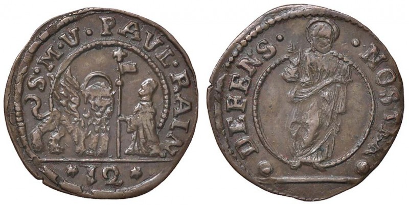 Venzia - Paolo Renier (1779-1789)- Soldo da 12 bagattini - Pao. 33 C 1,53 grammi...