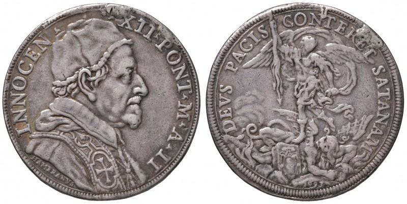 Roma - Innocenzo XII (1691-1700) - Piastra 1693 An. II - Munt. 16 RR Appiccagnol...