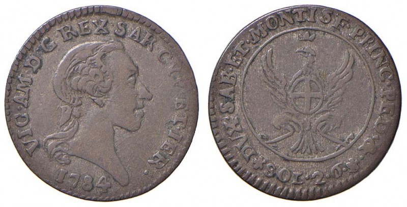 Vittorio Amedeo III (1773-1796) - 2,6 Soldi 1784 - Nom. 387 C 
BB+