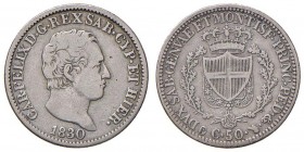 Torino - Carlo Felice (1821-1831) - 50 Centesimi 1830 - Gig. 98 RR 
QBB-BB
