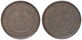Genova - Carlo Felice (1821-1831) - 5 Centesimi 1826 - Gig. 106 C 
BB+