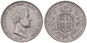 Genova - Carlo Alberto (1831-1849) - 5 Lire 1831 Croce stretta - Gig. 51 RR 
BB+
