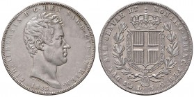 Genova - Carlo Alberto (1831-1849) - 5 Lire 1835 - Gig. 61 C 
SPL