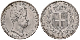 Genova - Carlo Alberto (1831-1849) - 5 Lire 1843 - Gig. 77 C Porosit&agrave;.
BB