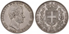 Genova - Carlo Alberto (1831-1849) - 5 Lire 1849 - Gig. 89 C 
BB+