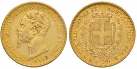 Genova - Vittorio Emanuele II (1849-1861) - 20 Lire 1852 - Gig. 5 C 
BB-SPL