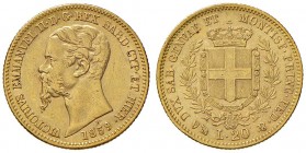 Genova - Vittorio Emanuele II (1849-1861) - 20 Lire 1859 - Gig. 17 C 
BB-SPL