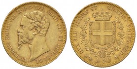 Genova - Vittorio Emanuele II (1849-1861) - 20 Lire 1860 - Gig. 19 C 
BB-SPL