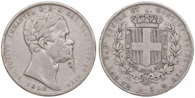 Genova - Vittorio Emanuele II (1849-1861) - 5 Lire 1850 - Gig. 30 R Colpetti. Pulita. 
QBB/BB