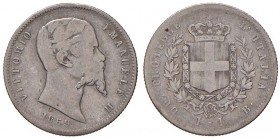 Bologna - Vittorio Emanuele II (1849-1861) - Lira 1859 - Gig. 9 R 
MB-BB