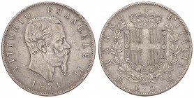 Milano - Vittorio Emanuele II (1861-1878) - 5 Lire 1874 - Gig. 48 C Colpetti.
BB