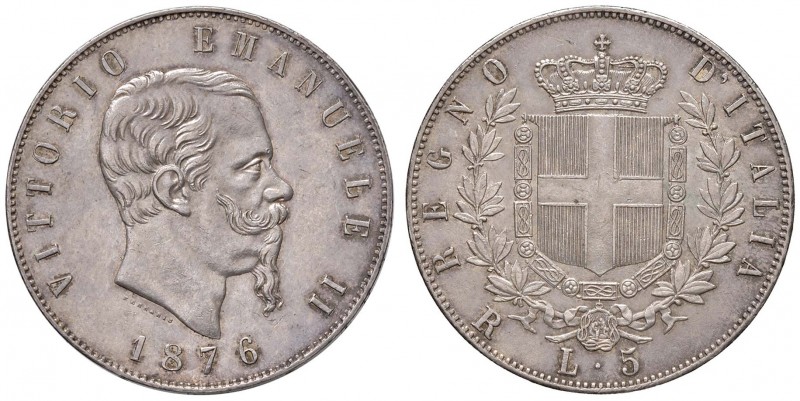 Roma - Vittorio Emanuele II (1861-1878) - 5 Lire 1876 - Gig. 51 C 
qFDC