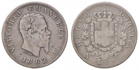Napoli - Vittorio Emanuele II (1861-1878) - Lira 1862 - Gig. 62 R 
MB-BB