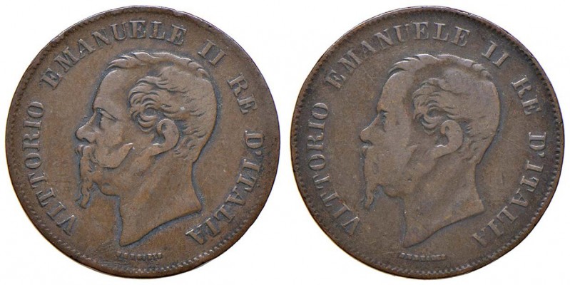 Vittorio Emanuele II (1861-1878) - 5 centesimi - Gig. Manca RRR Errore di conio ...