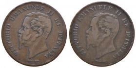 Vittorio Emanuele II (1861-1878) - 5 centesimi - Gig. Manca RRR Errore di conio con 2 teste in rilievo.
BB
