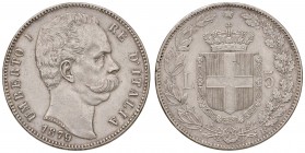 Umberto I (1878-1900) - 5 Lire 1879 - Gig. 24 C Colpetti. Pulito.
qSPL