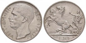 Vittorio Emanuele III (1900-1943) - 10 Lire 1929 Due rosette - Gig. 58 a NC Segnetti.
m.SPL