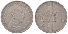 Vittorio Emanuele III (1900-1943) - 2 Lire 1926 - Gig. 108 R Minimi colpetti.
BB+