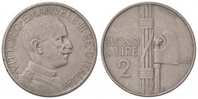 Vittorio Emanuele III (1900-1943) - 2 Lire 1927 - Gig. 109 RR Minimi colpetti.
BB
