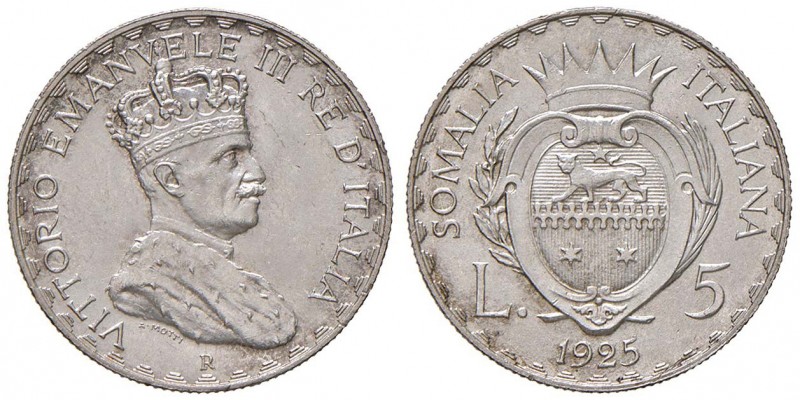 Somalia - Vittorio Emanuele III (1900-1943) - 5 Lire 1925 - Gig. 33 NC 
QFDC-FD...