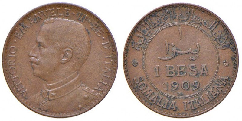 Somalia - Vittorio Emanuele III (1900-1943) - Besa 1909 - Gig. 28 C Lievi incros...